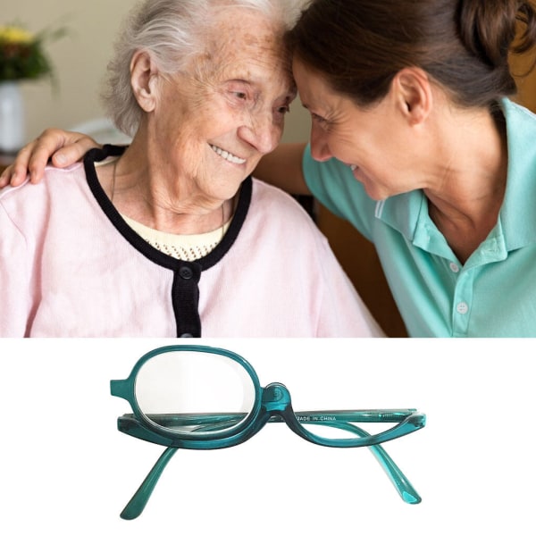 Women Makeup Glasses Magnifying Reading Glasses Single Rotating green 300 degree green 300 degree