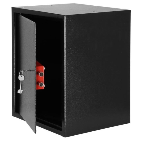 SPRINGOS® kassaskåp för hemmet, hållbart högsäkerhetsskåp i stål, nyckelförvaring för pengar 36 x 31,5 x 45 cm