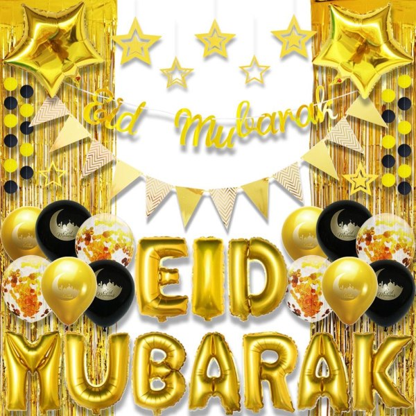 Eid Mubarak Banner Eid Flag Pulling 01 01 01