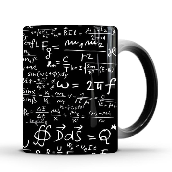 Fysisk matematik Formel Färgförändringsmugg Keramisk kaffemugg Thermal tekopp Nyhetspresent