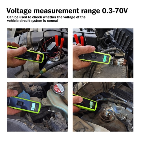 Biltestare DC6/12/24V Digital kretstestare, Heavy Duty Light Tester Spänningstestare Elektrisk testpenna