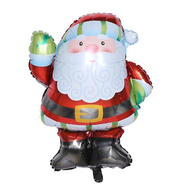 5 st Christmas Mini Cartoon Dekoration Snowman Old Man Bell Julgran Aluminium Film Aluminium Folie Ballong, Specifikation: Santa Claus