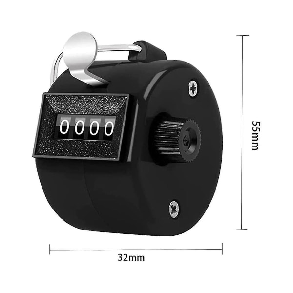 Paket med 4 Counter Clicker 4-siffrig nummerräkning, handhållna mekaniska räknare Clickers Pitch Counter