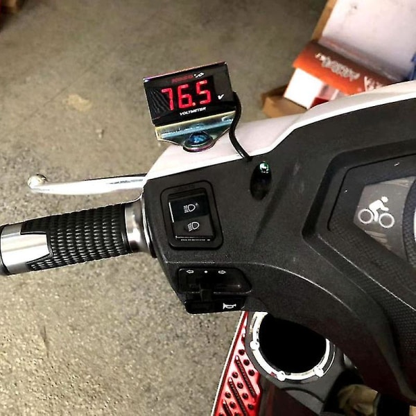 Koso Voltage Meter With Bracket 12v-150v Led Digital Display Voltmeter Car Motorcycle Volt Gauge Green