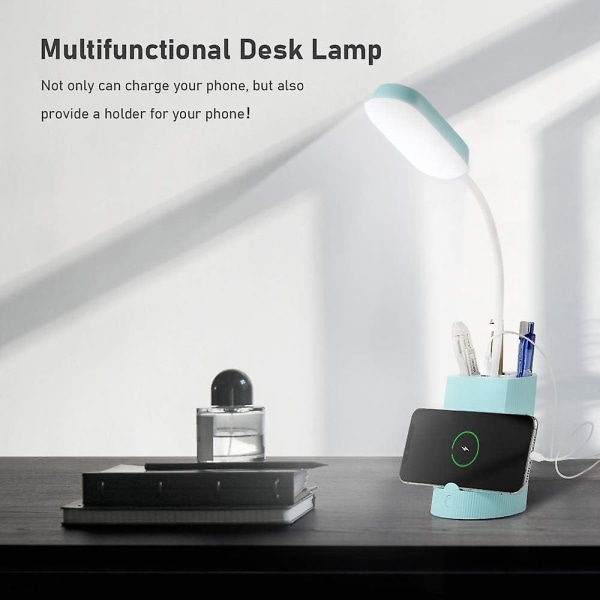 Bordlampe for barn, 3 lysstyrkenivåer Dimbar Led Touch-bordlampe Re Chargeable Animal Desk