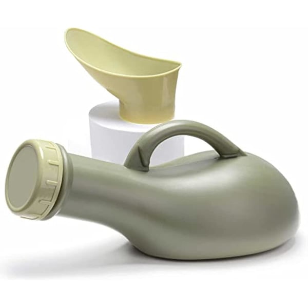 Fortykket unisex urinalflaske for menn og kvinner Bærbar tisseflaske med lokk og trakt Mobil toalett Bærbar urinal for bilreiser Camping dukker opp