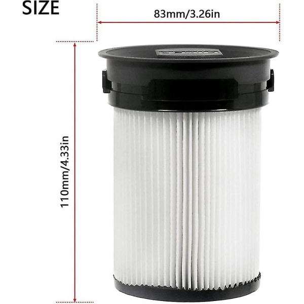 Filterpatron til Triflex Hx1, udskiftningsdele til støvsugerfilter Vaskbar støvsuger F（hvid）