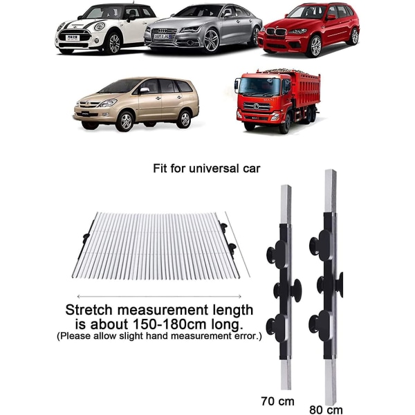 Sisäänvedettävä auton aurinkosuoja (80cm)