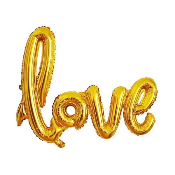 Kärleksbrev Folie Ballong Bröllopsdag Alla hjärtans dag Party Dekoration Guld