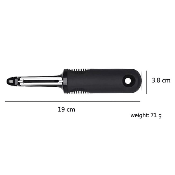 2st svart oscillerande grönsaksskalare - grönsaksskalare i rostfritt stål -