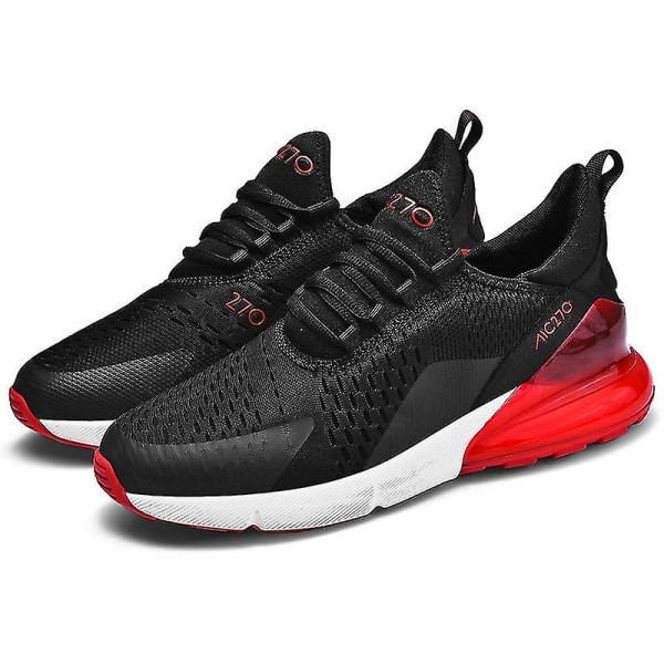 Mens Air Sports Running Shoes Breathable Sneakers Universal All Year Women Shoes Max 270 BlackRed 42