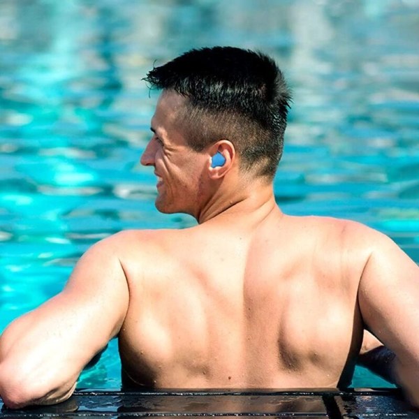 12 st Återanvändbara bullerreducerande öronproppar i silikon Öronproppar för simning Snarkning Fungerar 32dB Högsta NRR