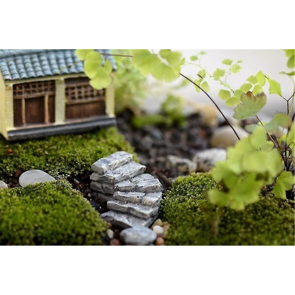 2 stk, 2 stiler Miniatyrtrapper Hagearbeid Fairy Garden Miniatyrtilbehør Mikrolandskapsdekor