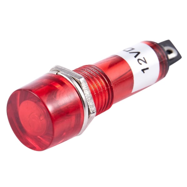 10 st Dc 12v infälld röd pilotljussignalindikatorlampa (röd)