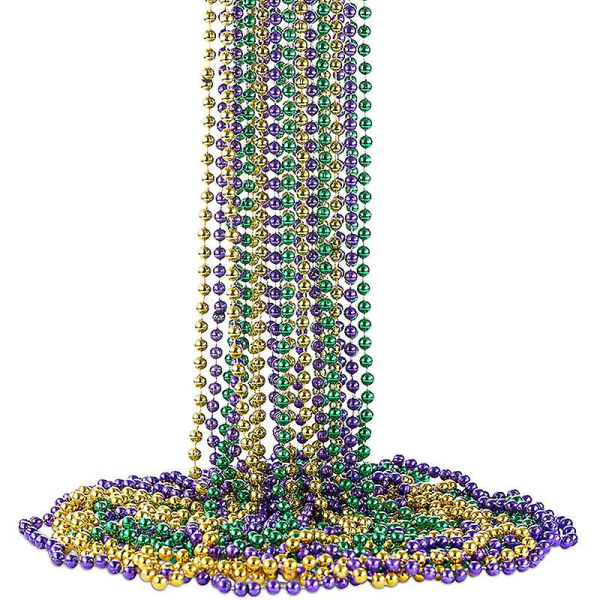 12 STK Tricolor galvanisert plastperlekjede Assortert farge halskjede (12stk）)