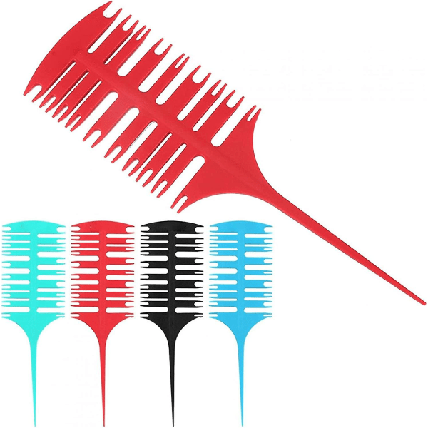 Hårfärgningssats Hårfärgningskamfärgningsborste för frisörsalong (flerfärgad) (4st)