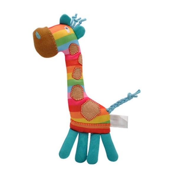 Baby Giraffe Rattle Toy Baby Hand Håller Mjuk Plysch Uppstoppad Giraffe Rattle Ljud Pedagogisk leksakspresent