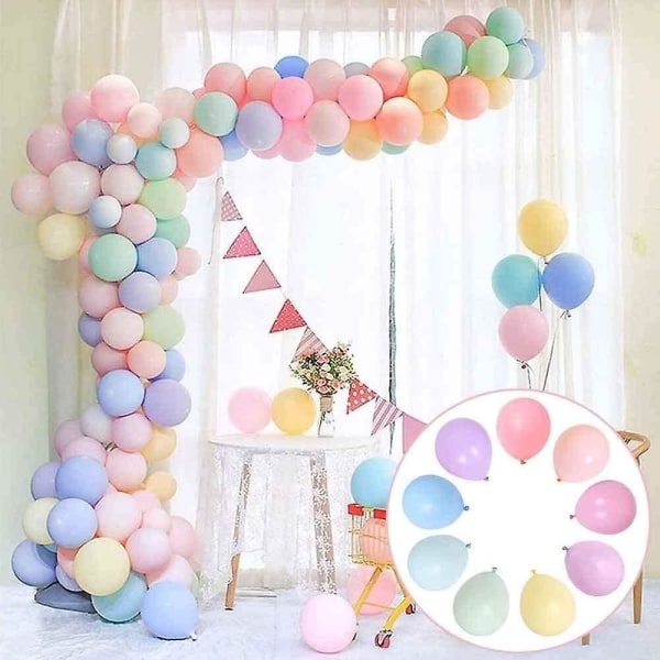 Ballongbågssats Garland,90 st Pastellballonger Pack Arch,ballongkedja, för flickor Födelsedagsfest Baby shower Bachelorette Bröllopsdekorationer