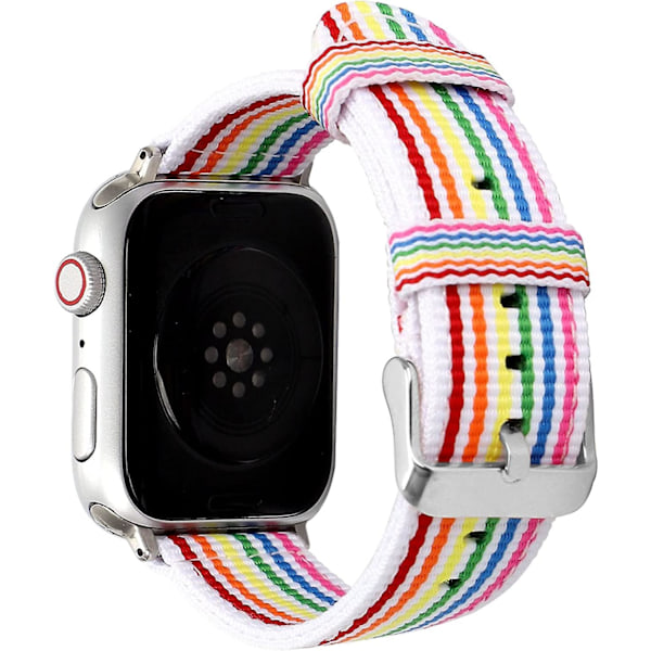 Kestävä Canvas-ranneke Apple Watchille 45mm 41mm 44mm 40mm 42mm 38mm, Premium Nylon-ranneke iWatchille Sery 7 6 5 4 3 2 1 Ba