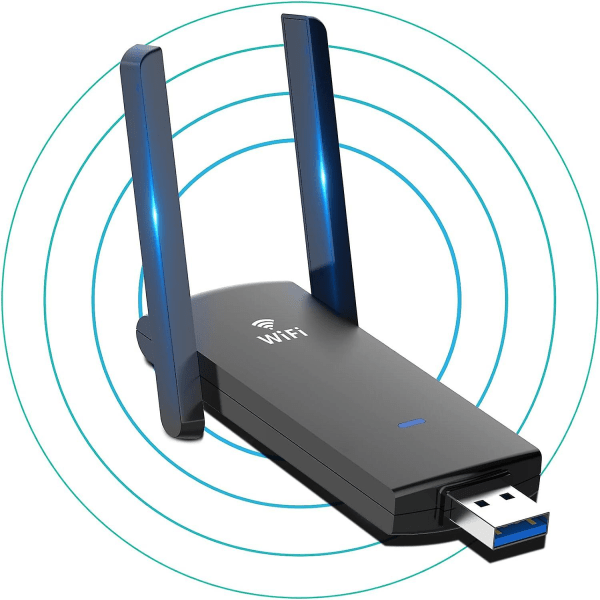 Usb Wifi Adapter 1300mbps Usb 3.0 Wifi Dongle Dual Band Wifi Wireless Network Adapter for stasjonær bærbar PC, støtter Windows 11/10/8.1/8/7, Mac Os 10
