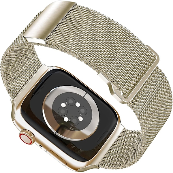 Magnetisk Rem Kompatibel med Apple Watch 38mm 40mm 41mm 42mm 44mm 45mm, Rustfrit Stål Mesh Milanese Rem med Justerbar Sløjfe, Metalrem til Iwat