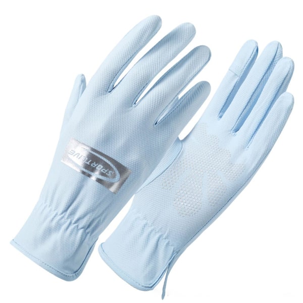 Tynde helfingerhandsker til mænd Komfortable åndbare handsker til kørsel (L, Sportlive Blue)