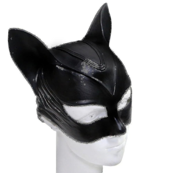 Kvinne Katt Selina Kyle Mask Bruce Wayne Kostyme Latex Fancy Voksen Halloween_y