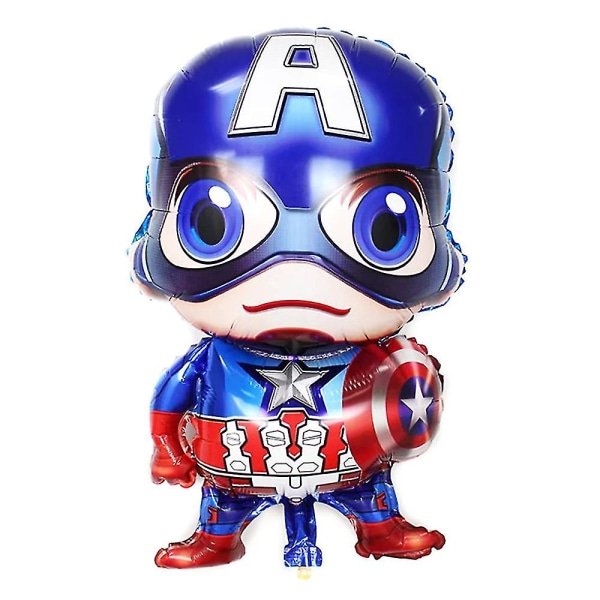 Marvel Avengers -ilmapallot Hämähäkkimies Muurahainen Captain America Falcon 3D Suuri syntymäpäiväjuhlien folioilmapallo (Captain America)