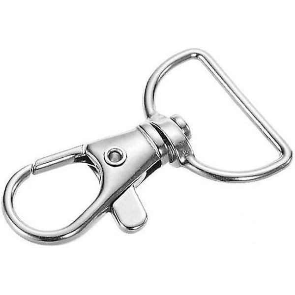 50 Pack Premium Metal Lobster Claw Clasps 360swivel Trigger Snap Hooks By Swivel Clasps With D Ring (d Ring Inner Width 1 Inch)