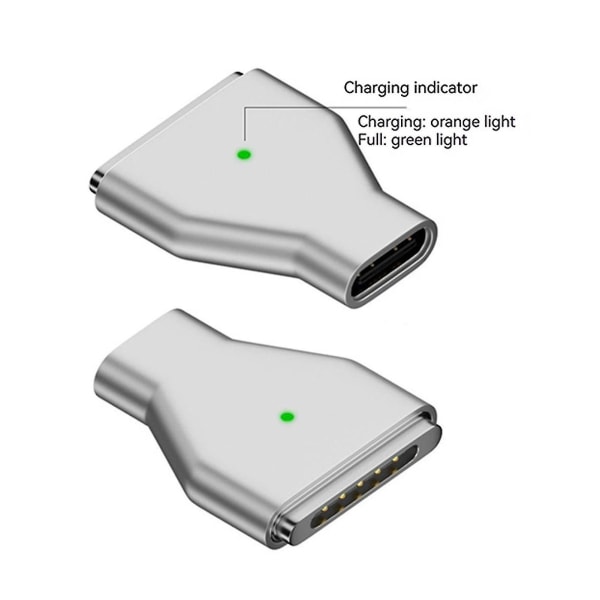Magnetisk power för MacBook Pro Air 140W PD snabbladdningsadapter för MacBook Pro 2013-2015（Silver）