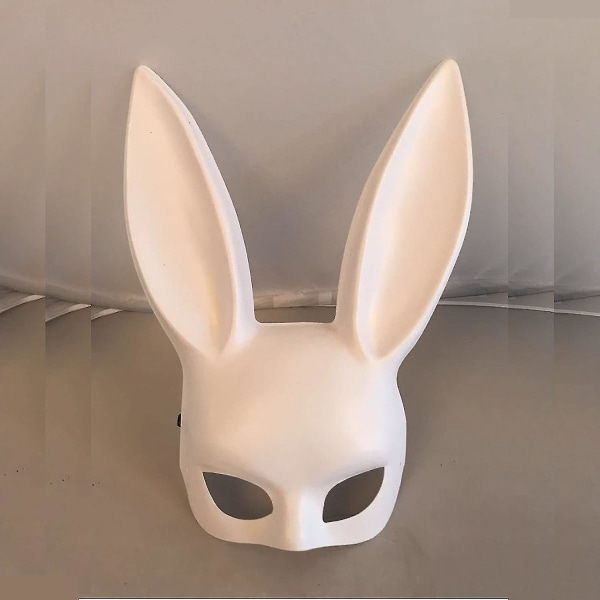 Christmas Party Mask Halloween Party Mask Cute Bunny Mask Bar Ktv Party Bunny Mask (vit)