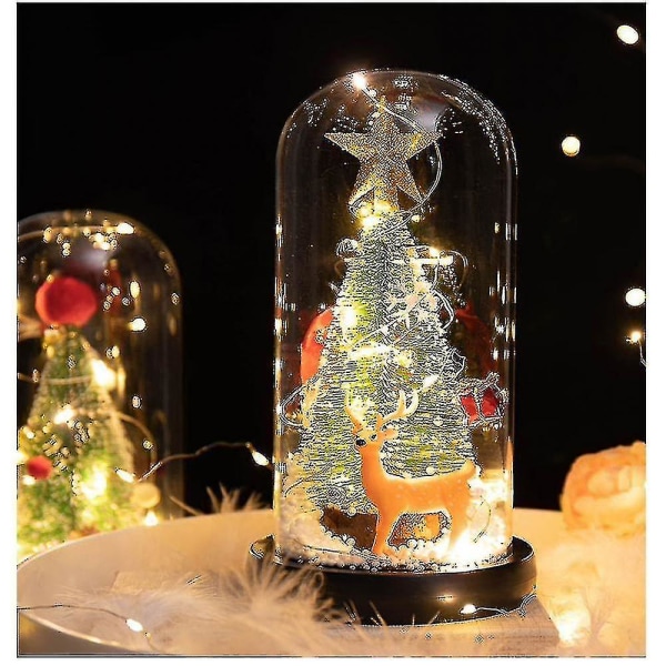 Christmas Creative Gift Ceder Fönster Dekoration Led Lampa Glas Cover Dekoration