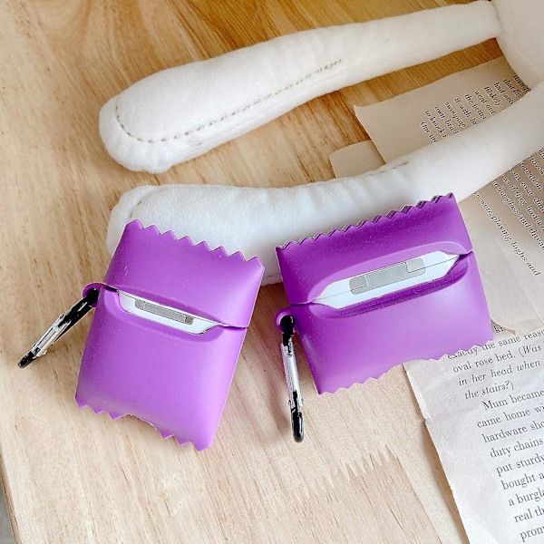 Søt etui for Airpods 2. generasjon/1. generasjon, 3D Tkchips design silikonetui beskyttende støtdempende deksler med nøkkelring for Airpods ørepropper