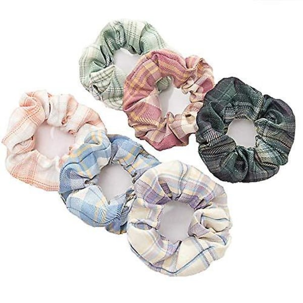 6 Pcs Christmas Hair Scrunchies Hair Bands Soft Hair Ties Ropes Hair Ties Elastic Hair Accessories For Girls Women Supplies