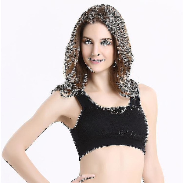 Women Lace Genie Bra Wireless Sports Underwear Breathable Sexy Shockproof Bralettes Fitness Yoga 6 Color XXL