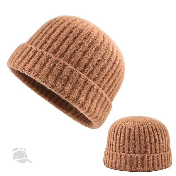 Syksyllä ja talvella casual monipuolinen cap Meloni Cap Pyöreä Top Landlord Knitting Cap Lämmin cap(oranssi)