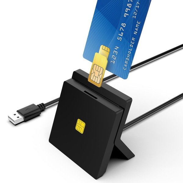Smartkort Cac ID-leser 2-i-1 Sim-kort-avgiftserklæring Smartkortleser