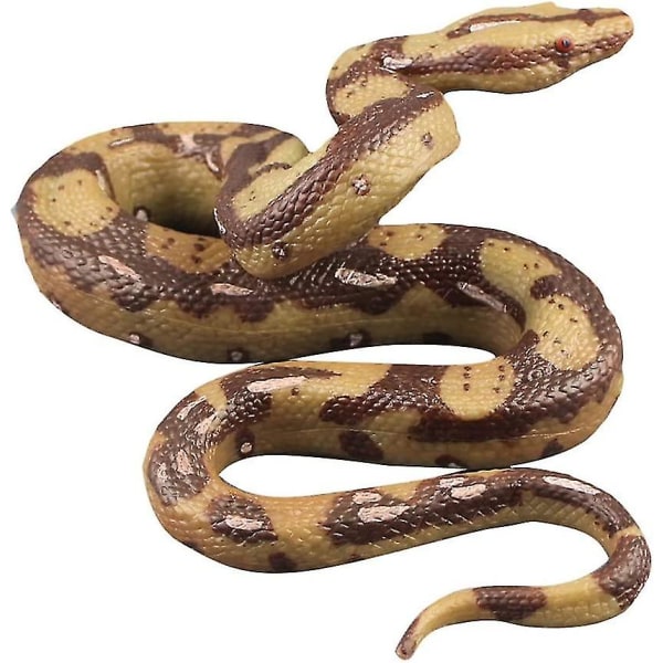 Väärennetyt käärmelelut: Erittäin realistiset käärme-kumi-käärmenuket halloween kepponen rekvisiitta Puutarharekvisiitta näyttää todella pelottavalta käärmelelut