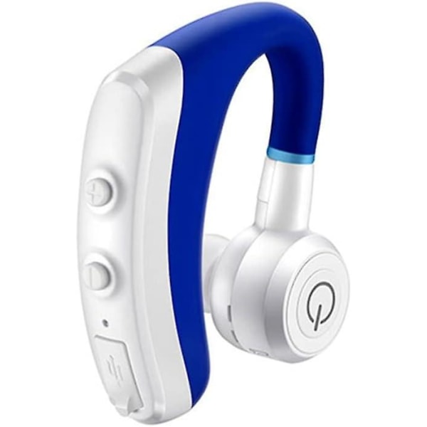 Bluetooth trådlös hörlur, bluetooth 4.2 Single Headset Vattentät handsfree hörlurar Brusreducerande Bluetooth -hörlurar för körkontor（Blå）