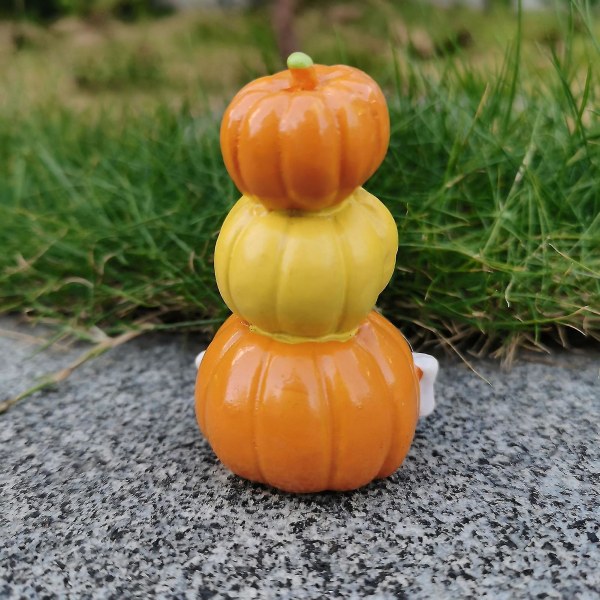 Mini Pumpkin Decor | Halloween Pumpkin Stacks Resin patsas | Halloween-juhlien sisäkoristeet tornikurpitsahahmo kotiin (TERVETULOA kurpitsa)