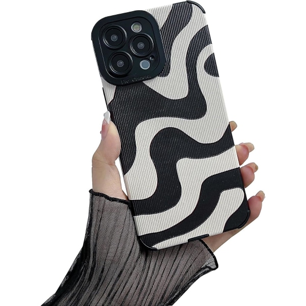 Kompatibel med Iphone 14 Cute Wave Pattern Case För Dam Girlssoft Tpu Anti-bump Phone case Zebramönster Design Case