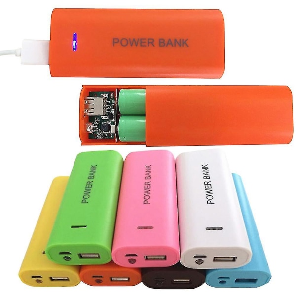 Mest sålda 5v 5600mah 2x 18650 USB Power Bank Batteriladdarfodral Case det-själv-box för telefon Elektronisk laddning, inklusive batterier