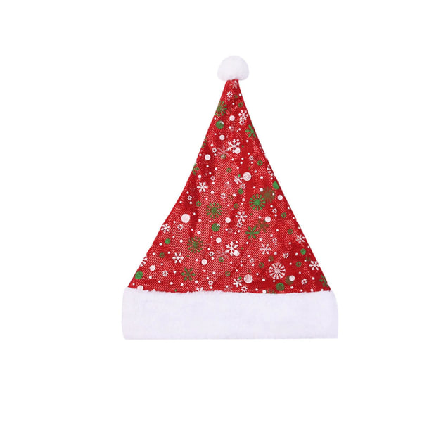 Julerøde klassiske nisseluer Tradisjonell julenissehette for festkostymeferie (3)