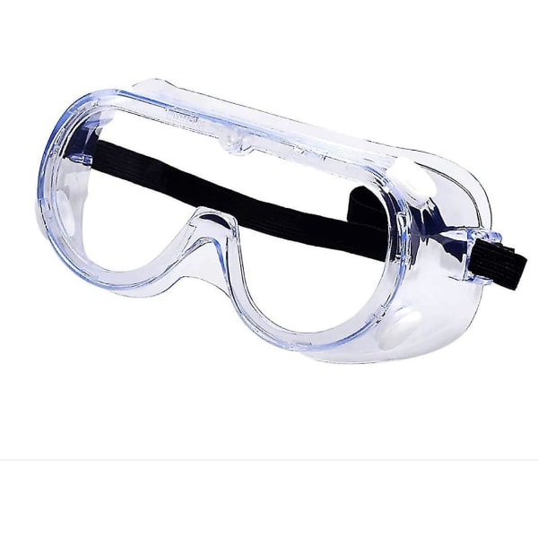 Skyddsglasögon, passformsglasögon, medicinsk personlig användning, anti-dimma, 4 ventilationsventiler, flexibel, lätt (1 del, klar färg)