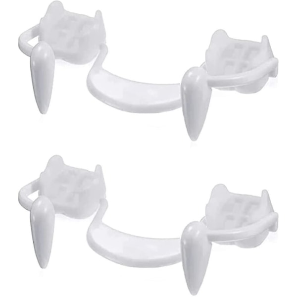 4 styks udtrækkelige vampyrtændersæt teleskopiske tænder, tandtænder, bøjler, falske tandproteser med halloween festtænder (3 stk. Normal), Halloween-ornament Man Jia