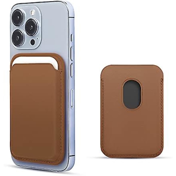 2st (brun färg) för Magsafe plånbok Plånbok kompatibel med Iphone 13/14 Mini/plus/ pro/max, rfid-korthållare med Magsafe-magnet