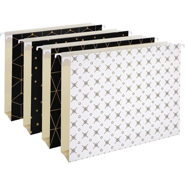 24 Pack Hanging File Folders Extra Capacity Cabinet Folders, 2 Inch Expansion, Letter Size,1/5 Cut Adjustable Tab, Decorative Cute Folders For Office