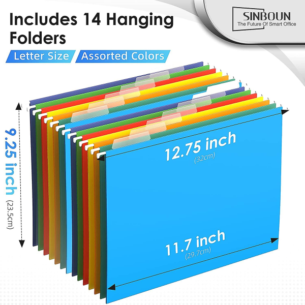 Hanging File Organizer Includes 14 Letter Size Hanging Folders Hanging File Folder Storage Box Filing Carts
