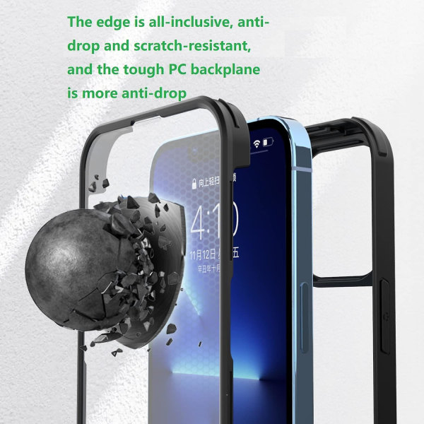 Haihuang Lämplig för Iphone 14 14pro 14max mobiltelefonskal Dubbelsidigt glas Se3/se2 All-inclusive två-i-ett Iphone13 magnetsug, 14promag