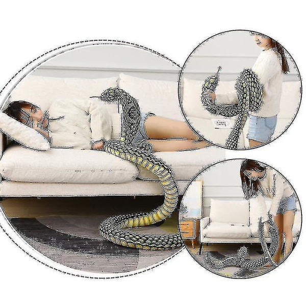 250 cm lång realistisk jättekobra orm gosedjur plyschleksaker